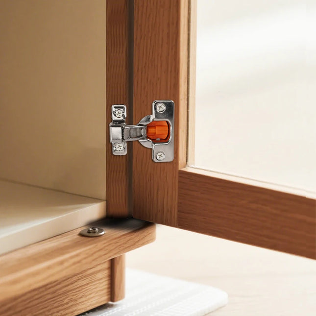 Concealed Ultra-Short Arm Hydraulic Buffer Hinge — Silent Soft-Close, Narrow Cabinet Doors, 2Pcs