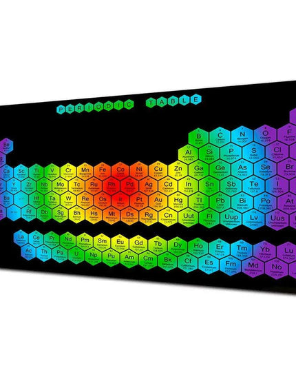 Colossal Gaming Mouse Pad with Vibrant Periodic Table Artwork - Exceptional Precision and Enduring Durability