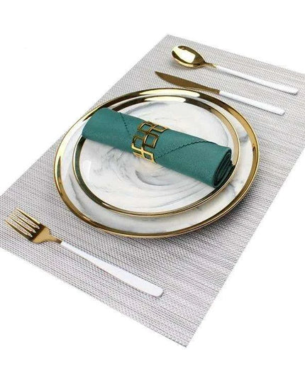 Ceramic Elegance Dining Set: Elevate Your Dining Moments with Botanica Bliss