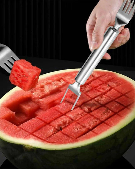 Ultimate 2-in-1 Stainless Steel Fruit Cutter and Serving Tool