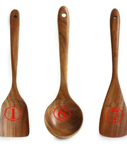 Rustic Acacia Wood Culinary Utensil Set - Timeless Tools for the Modern Kitchen