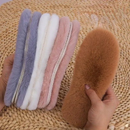Cloud Insole Plush Rabbit Fur Insoles - Warm, Soft, Breathable