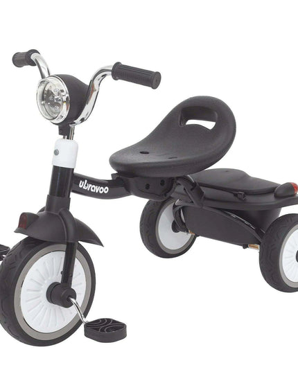 Colorful Adventure Trike: Foldable Toddler Tricycle with Adjustable Seat and Lights