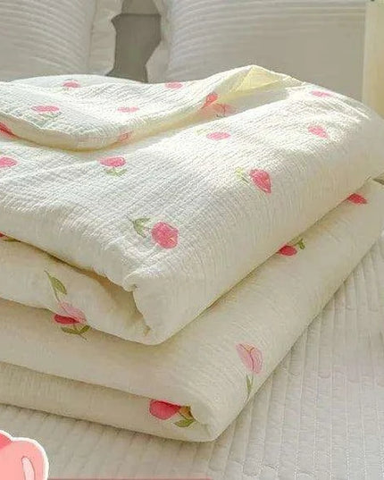 Cooling Lightweight Summer Comfort Quilt for Single Beds - Soft Air-Conditioning Blanket/Duvet