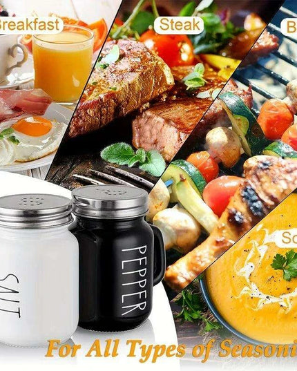 Elegant Vintage Glass Salt and Pepper Shaker Duo - 4.4oz Charm for Your Table