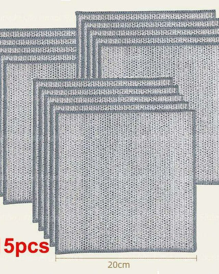 Ultra-Durable Double-Layer Microfiber Cleaning Cloths - Non-Scratch Dish Rags for Home and Kitchen, Available in Sets of 5/10/15/20