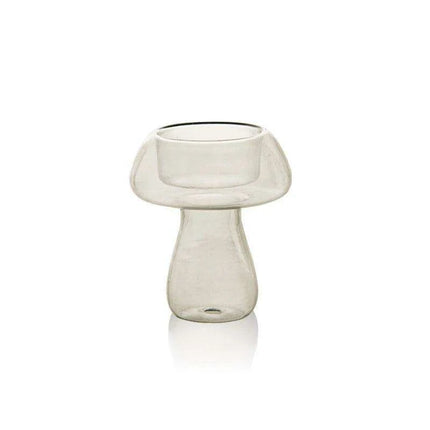 Whimsical Glass Mushroom Candle Holder - Ideal for Nordic Home Decor and Celebratory Events