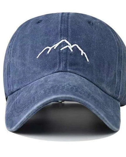 Retro Mountain Embroidered Cap - Unisex Vintage Baseball Hat