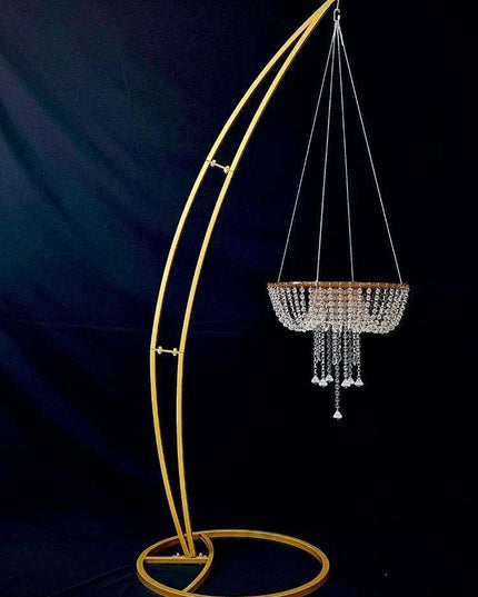 Elegant Crystal Chandelier Cake Swing Arch for Unforgettable Celebrations
