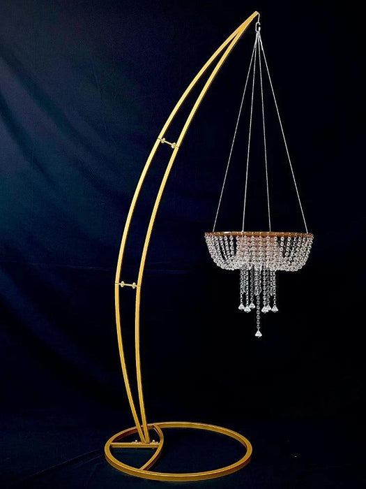 Elegant Crystal Chandelier Cake Swing Arch for Unforgettable Celebrations