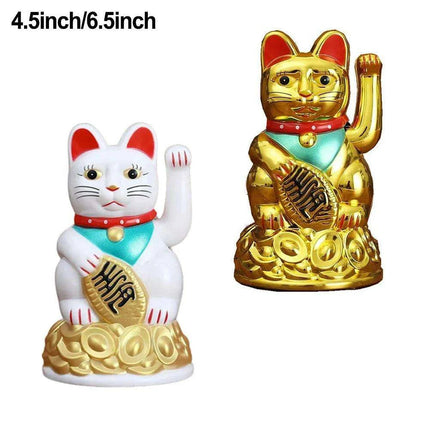 Solar Golden Waving Cat - Eco-Friendly Maneki Neko for Prosperity and Good Luck Decor