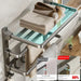 Modern Gunmetal Gray Space Aluminum Triple Fold Towel Rack