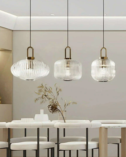 Elegant Japanese-Inspired LED Glass Pendant Lights for Modern Homes