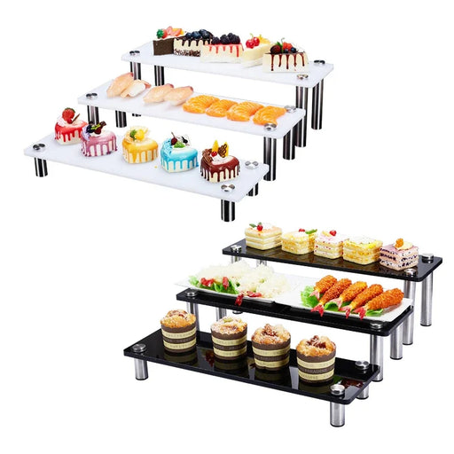 Acrylic Tiered Dessert Display Stand - Elegant Buffet and Pastry Rack for Weddings and Events