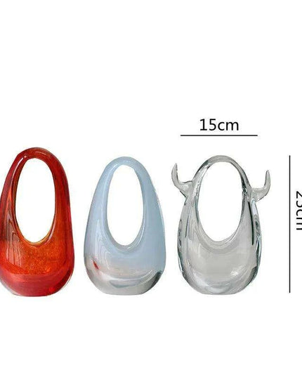 Chic Stained Glass Handbag Vase for Elegant Home Decor