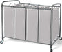4-Section Portable Laundry Organizer with Waterproof Bags for Effortless Sorting