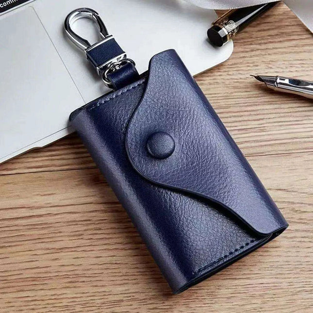 Sophisticated Leather Key Organizer and Wallet Combo