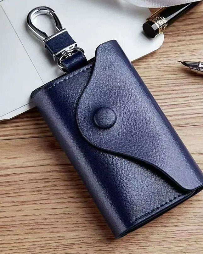 Sophisticated Leather Key Organizer and Wallet Combo