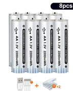 8pcs 2200mWh AA