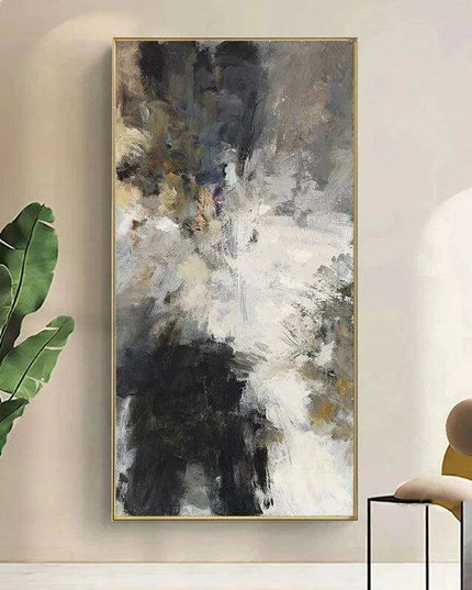 Modern Elegance: Black and White Abstract Canvas Art Collection for Your Bedroom