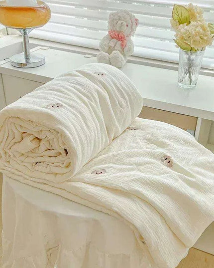 Cooling Lightweight Summer Comfort Quilt for Single Beds - Soft Air-Conditioning Blanket/Duvet