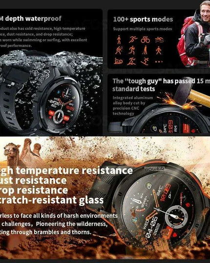 2024 All-Weather AMOLED Smartwatch with Advanced Health Tracking and Bluetooth Sync for iOS and Android