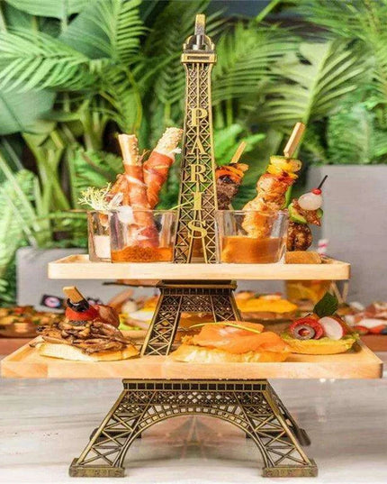 Eiffel Tower-Designed Stainless Steel Dessert and Snack Display Stand