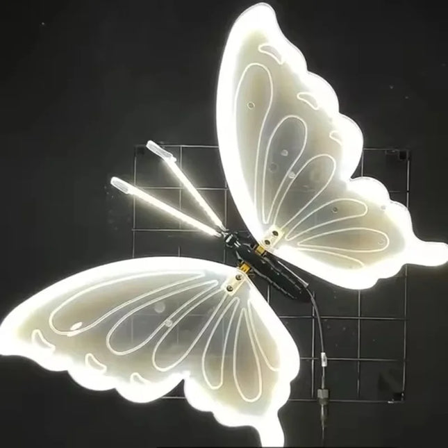 LED Fluttering Butterfly Wings Decoration — 2 Pieces, 40cm & 60cm
