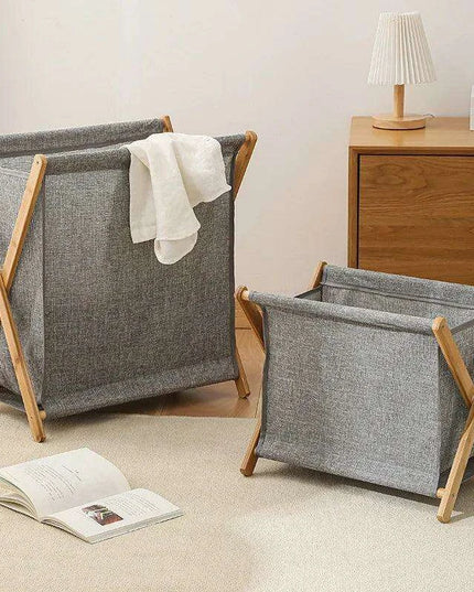 Eco-Friendly Bamboo Foldable Laundry Hamper - Stylish and Space-Saving Storage Solution