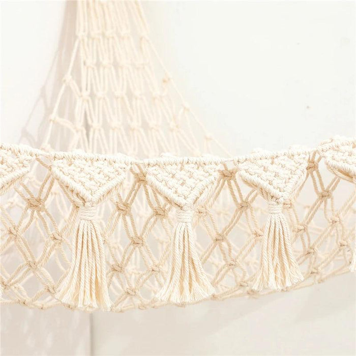 Stylish Boho Stuffed Animal Storage Hammock - Modern Toy Organizer