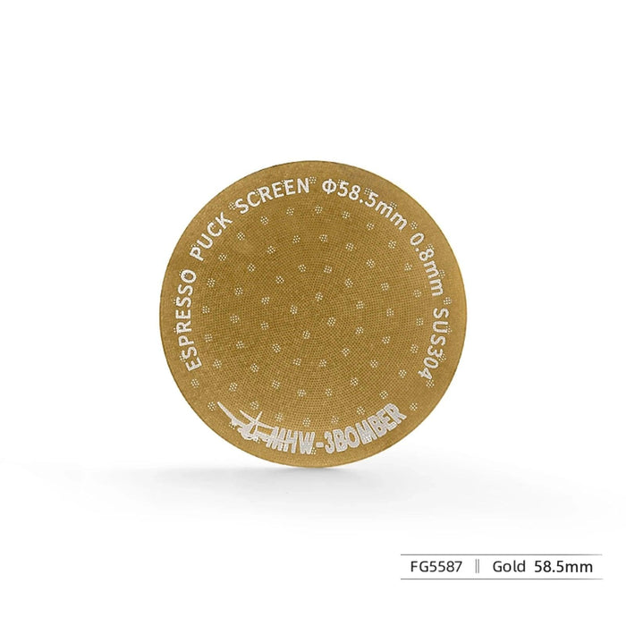 Stainless Steel Double-Layer Espresso Puck Screen for Optimal Coffee Extraction - Compatible with 51/53/58.5mm Portafilters