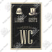 Vintage Charm Toilet Wall Art for Quirky Bathroom Decor
