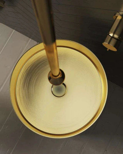 Sophisticated 304 Stainless Steel Round Pedestal Sink