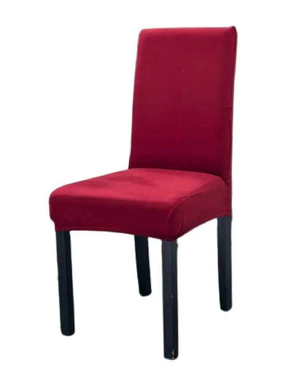 Elegant Burgundy Stretch Chair Slipcover - Contemporary Nordic Style for Enhanced Furniture Protection
