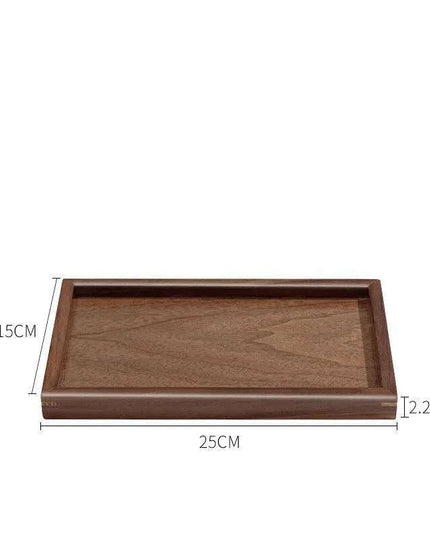 Nordic Elegance Black Walnut Serving Tray - Perfect for Hosting Teas and Fruits
