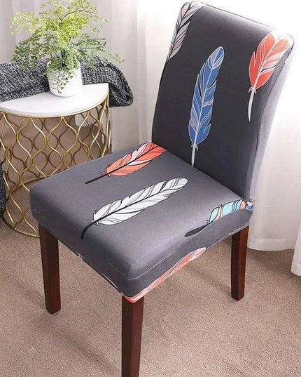 Chic Dark Blue Floral Slipcover for Nordic-Inspired Chairs