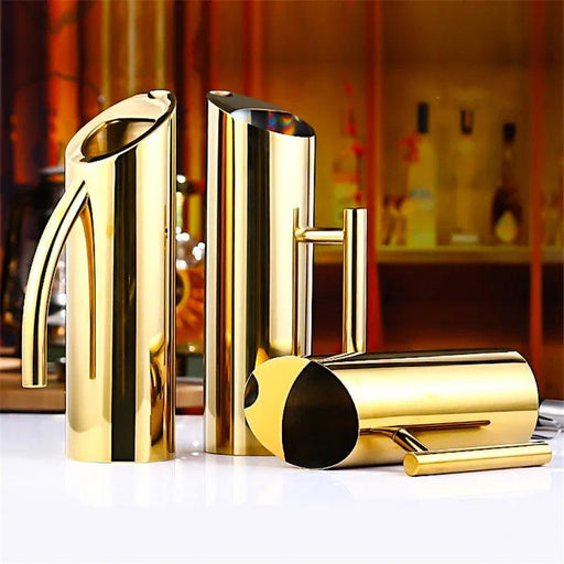 Gold Stainless Steel Beverage Mixing Kettle with Ergonomic Handle