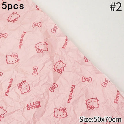 Gardenlife Store Hello Kitty Flower Bouquet Wrapping Paper & Ribbon Se