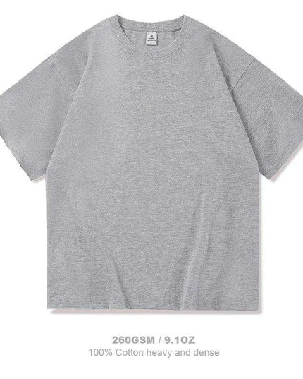 Men's Premium Heavyweight Cotton Oversized Summer T-Shirt - Short Sleeve O-Neck