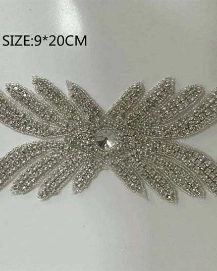 Glimmering Silver Rhinestone Floral Applique: Elegant Fashion Upgrade Accessory