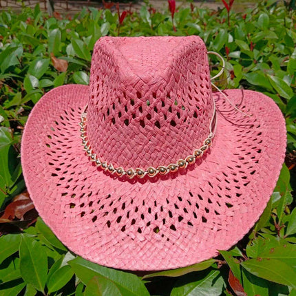 Vintage-Inspired Thick Straw Cowboy Hat