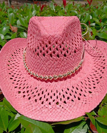 Vintage-Inspired Thick Straw Cowboy Hat