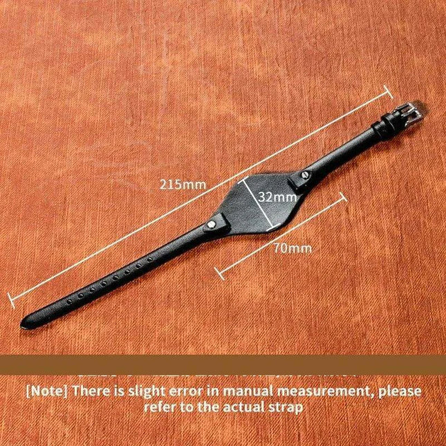 Elegant Cowhide Leather Watch Straps with Rose Steel Buckle - A Luxurious Women's Accessory