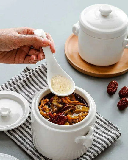 Innovative Double-Lid Ceramic Stew Pot for Flavorful Cooking and Easy Cleanup