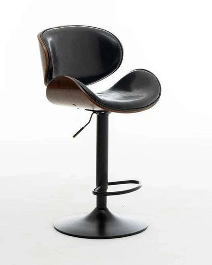 Chic Adjustable Genuine Leather Bar Stool - Stylish Modern Comfort Solution