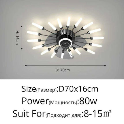 Luxurious Crystal-Embellished Ceiling Fan with Adjustable Dimmable Lighting - Transform Your Home Decor with Glamorous Elegance