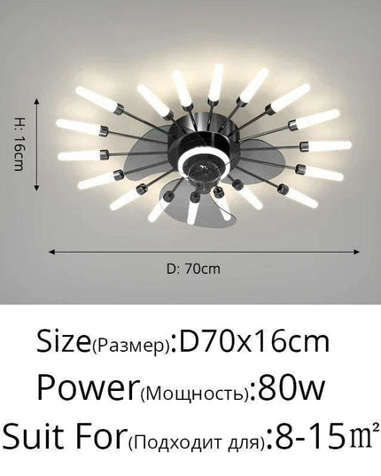 Luxurious Crystal-Embellished Ceiling Fan with Adjustable Dimmable Lighting - Transform Your Home Decor with Glamorous Elegance