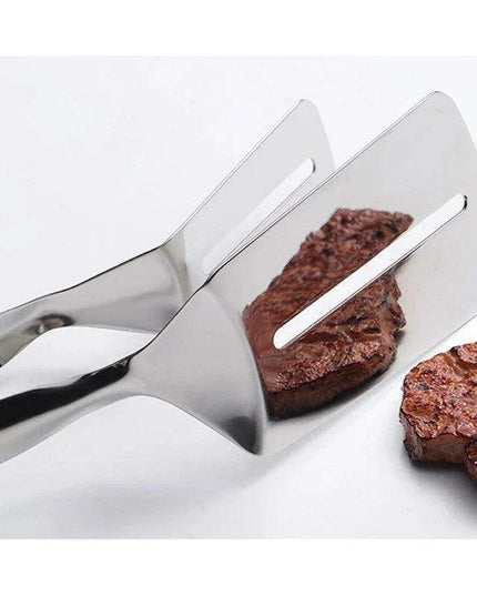 Stainless Steel BBQ Turner and Tongs Set - Essential Grilling Tools