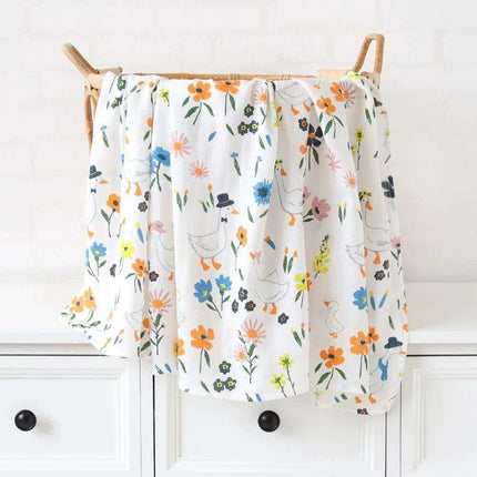 Luxuriously Soft Organic Bamboo Cotton Swaddle Blanket for Infants