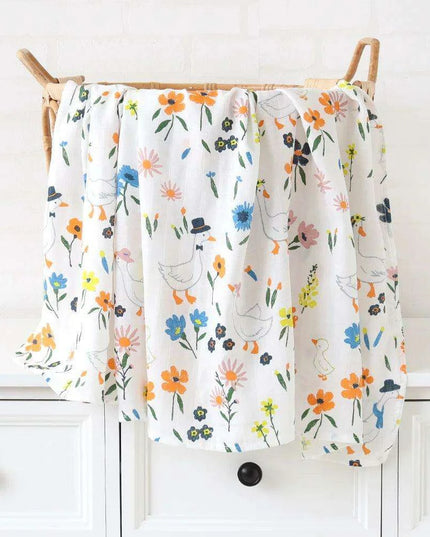 Luxuriously Soft Organic Bamboo Cotton Swaddle Blanket for Infants